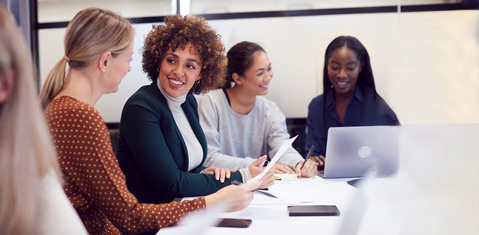 four females in office