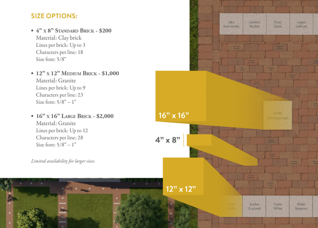 Founder Hall Pavers Size Options