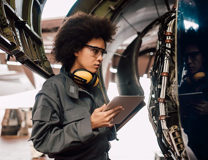 female aviation tech