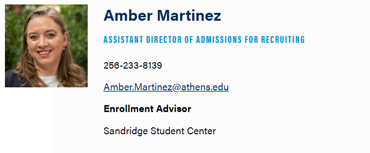 Amber Martinez info card