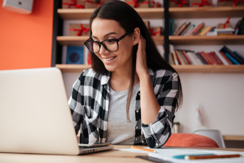 Girl with laptop
