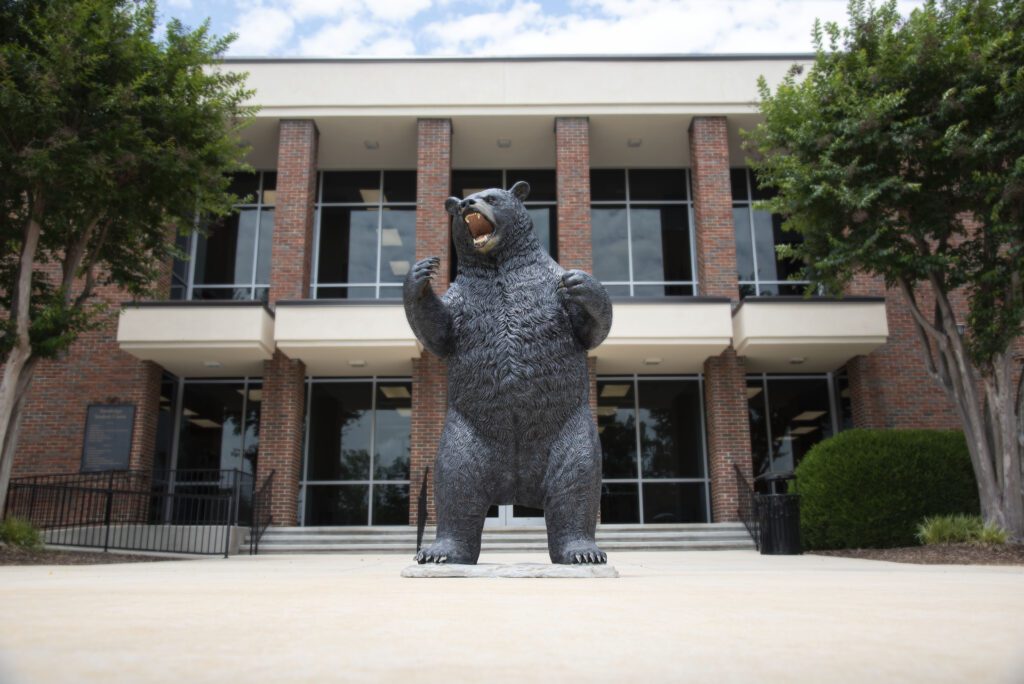 Hebrew the Bear Mascot Statue