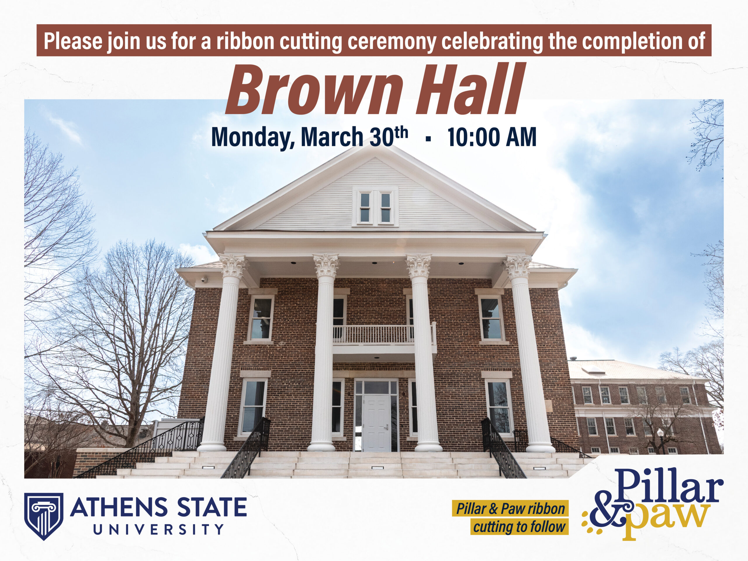 BrownHallRibbonCuttingGraphic
