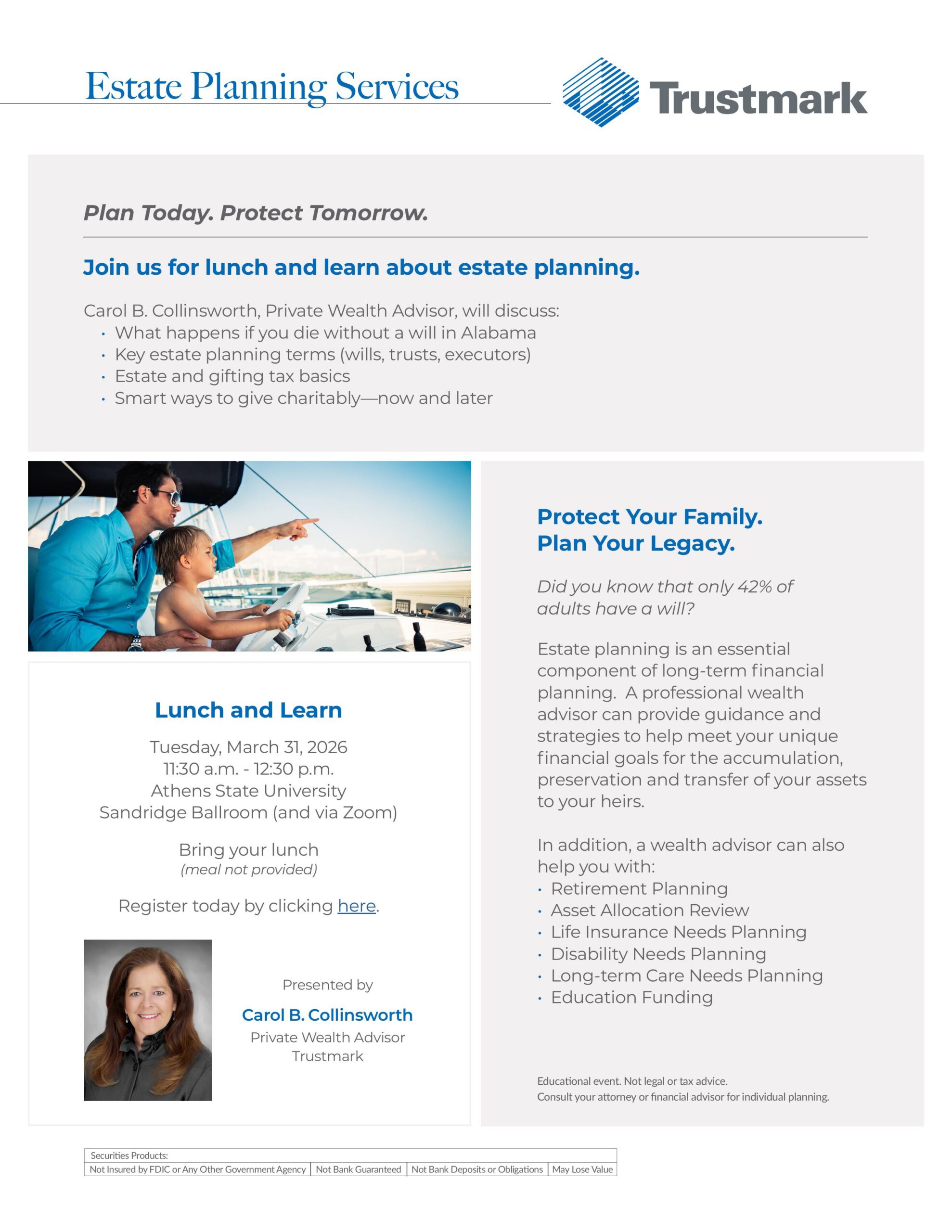 Estate Planning Lunch and Learn Flyer