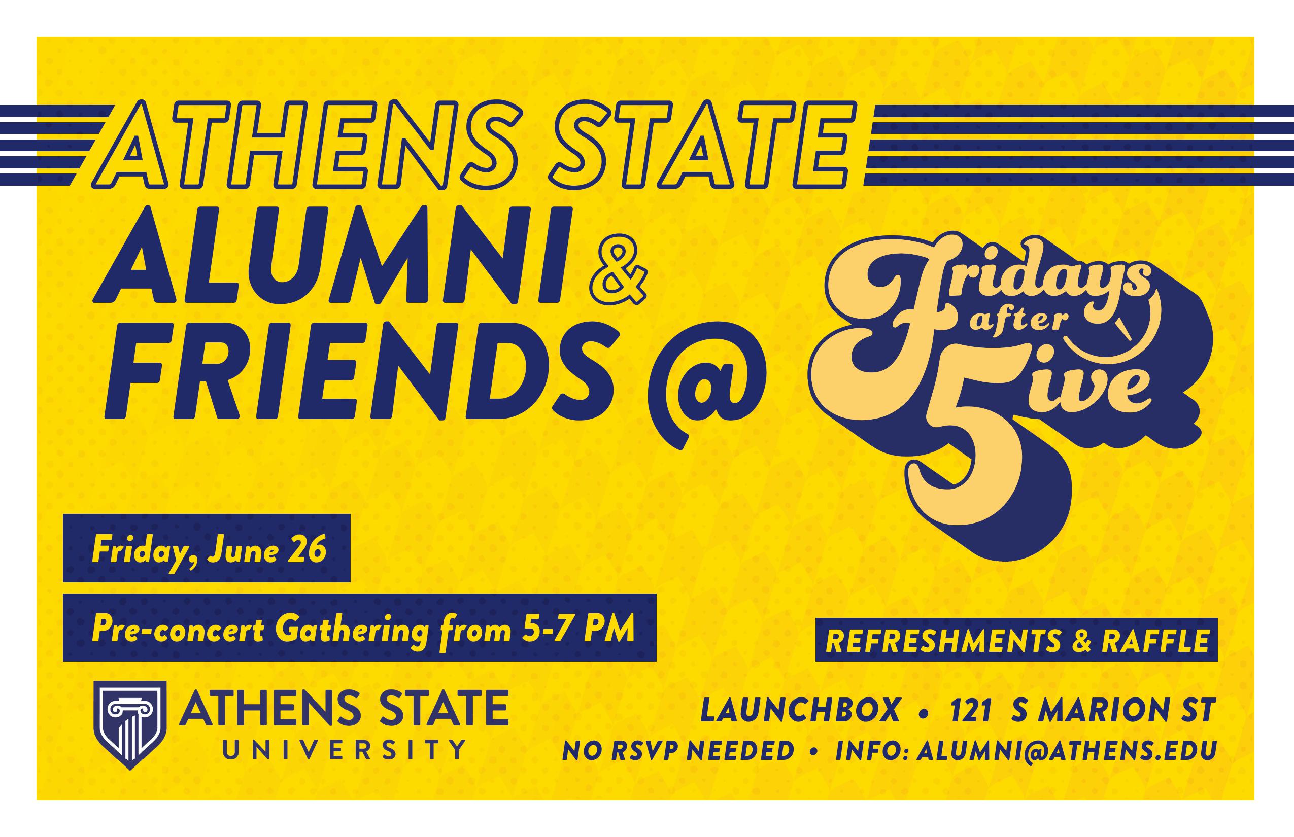 Fridays After Five Alumni Graphic
