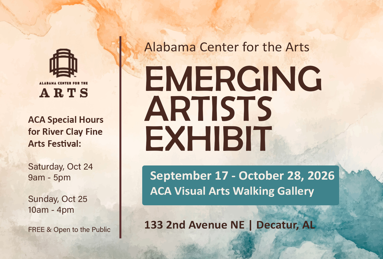 2026 Emerging Artists Exhibition Now Open at the Alabama Center for the Arts